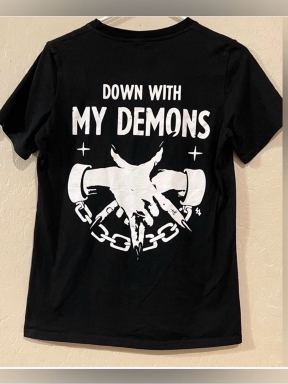 ChicYeah “Down With My Demons” Graphic Tee – Black Goth Alternative Unisex M